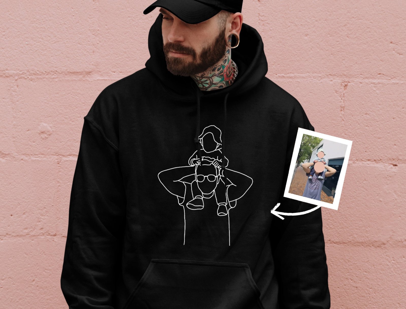Custom Embroidered T-Shirt | Personalized Photo Portrait Tee