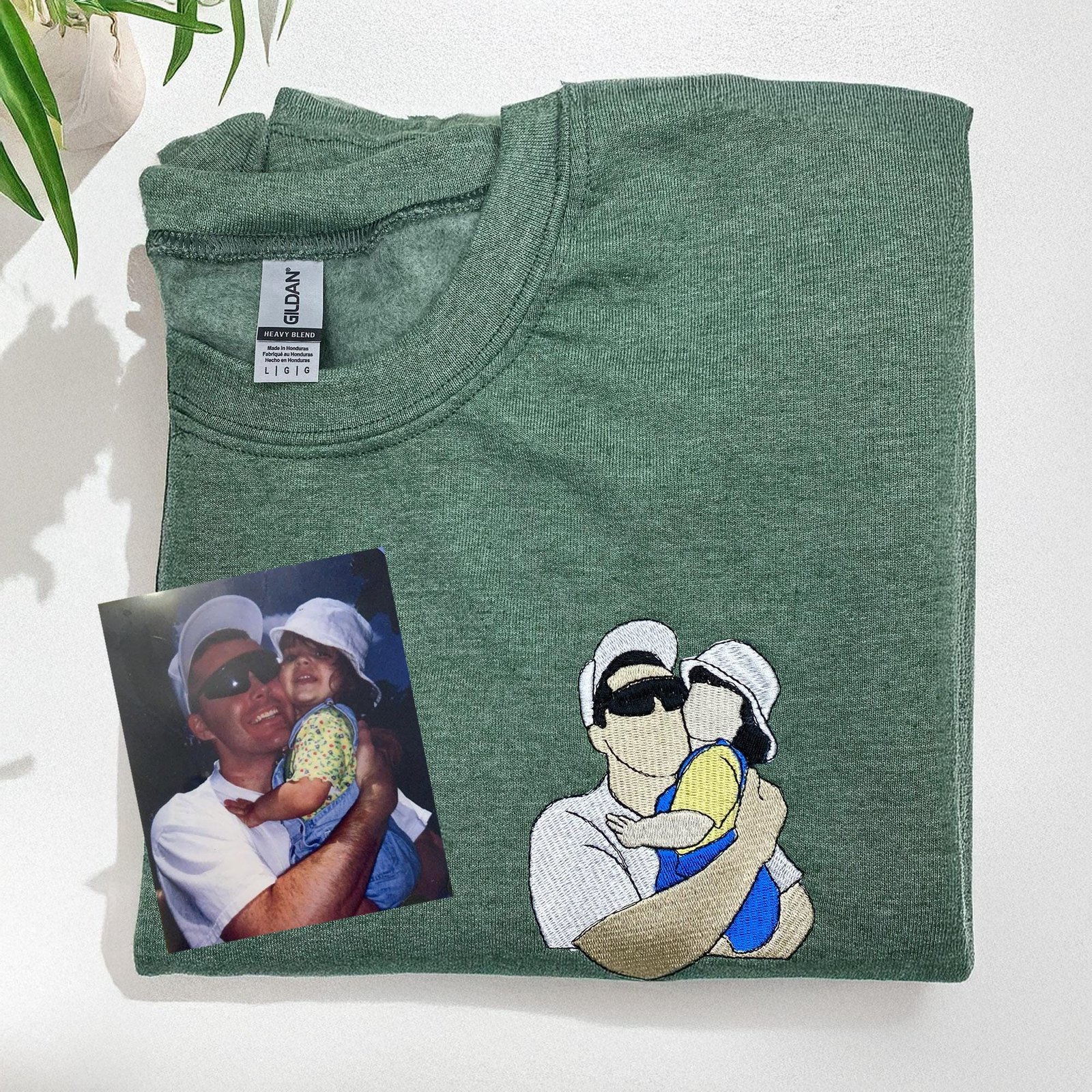 Custom Embroidered Portrait Hoodie - Image 3