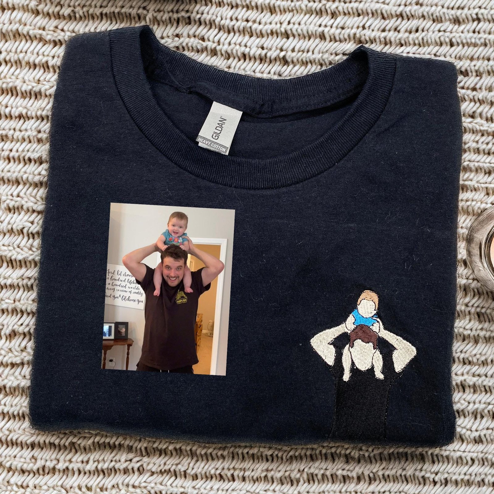 Custom Embroidered Portrait Hoodie - Image 4