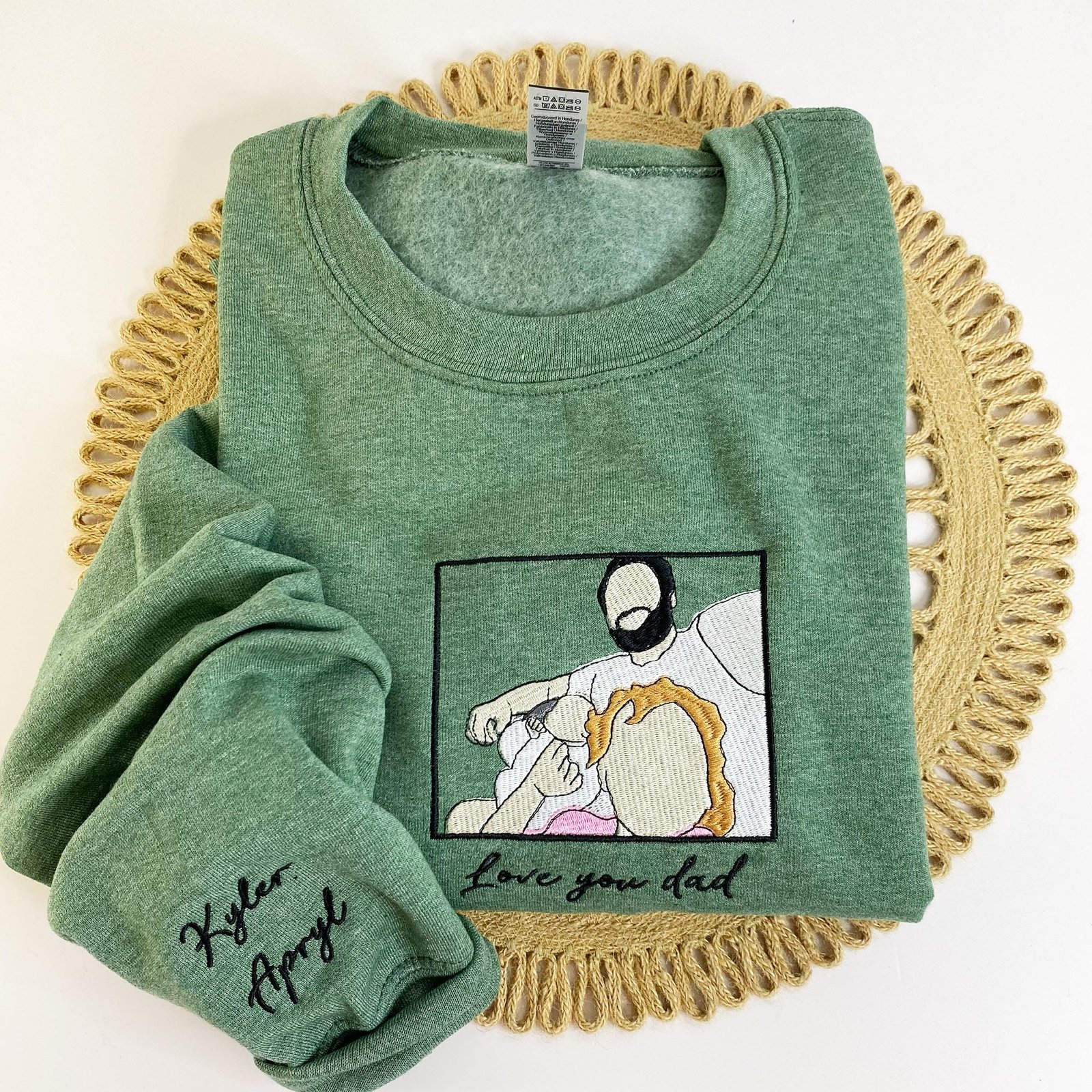 Custom Embroidered Portrait Hoodie - Image 6