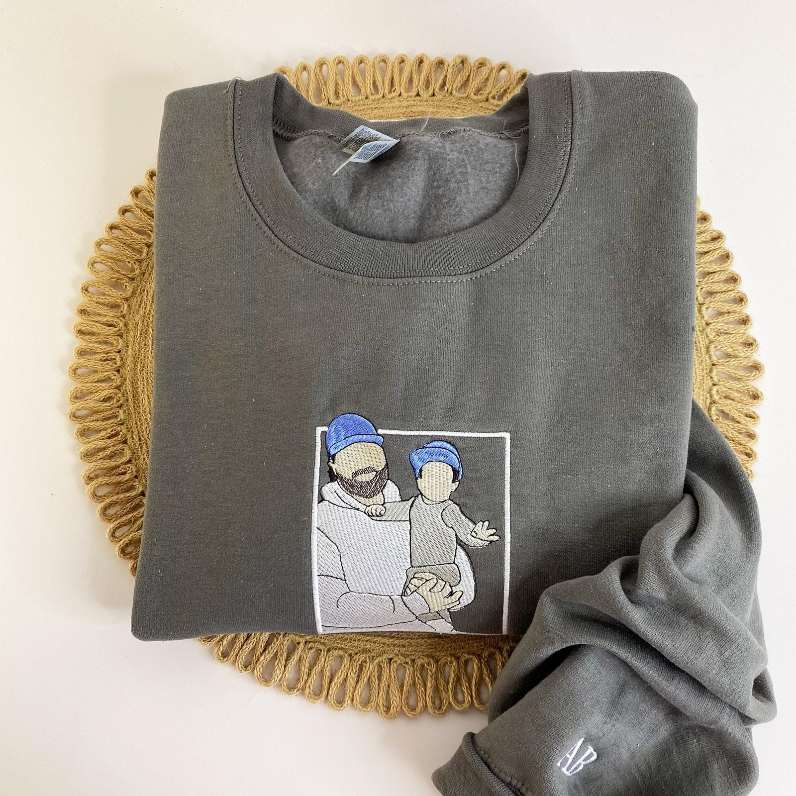 Custom Embroidered Portrait Hoodie - Image 7