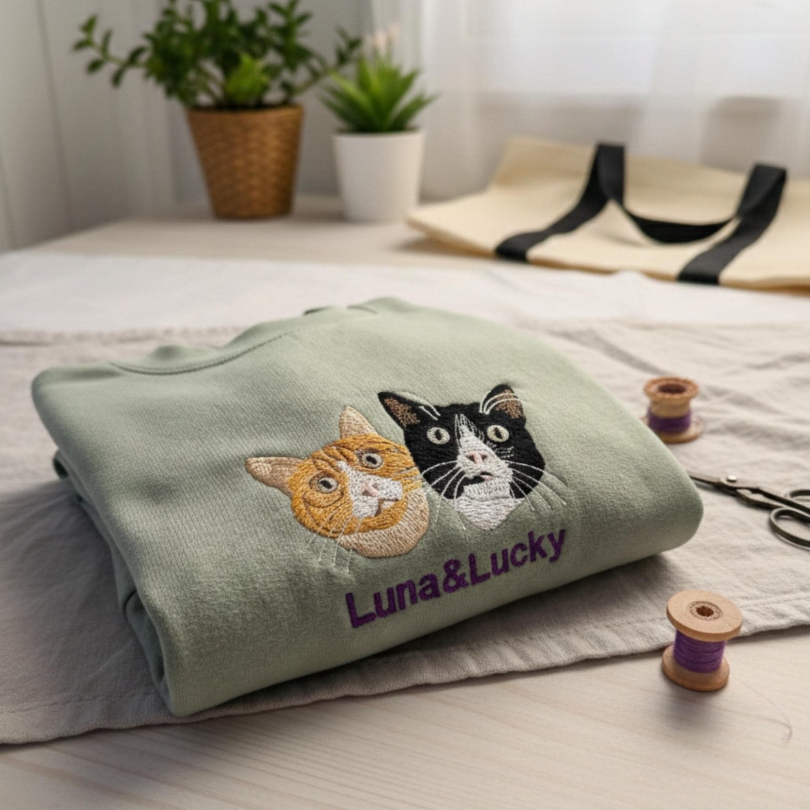 Custom Pet Embroidered Sweatshirt - Personalized - Image 1
