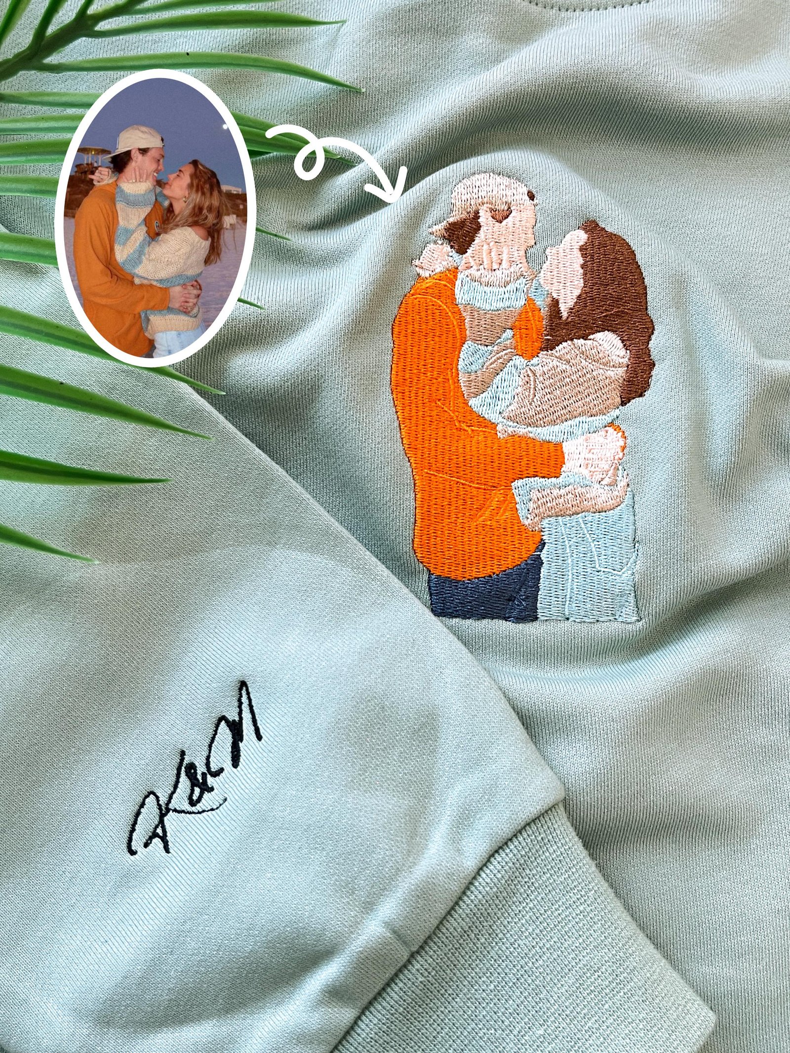 Embroidered Dad Portrait Sweatshirt - Image 2