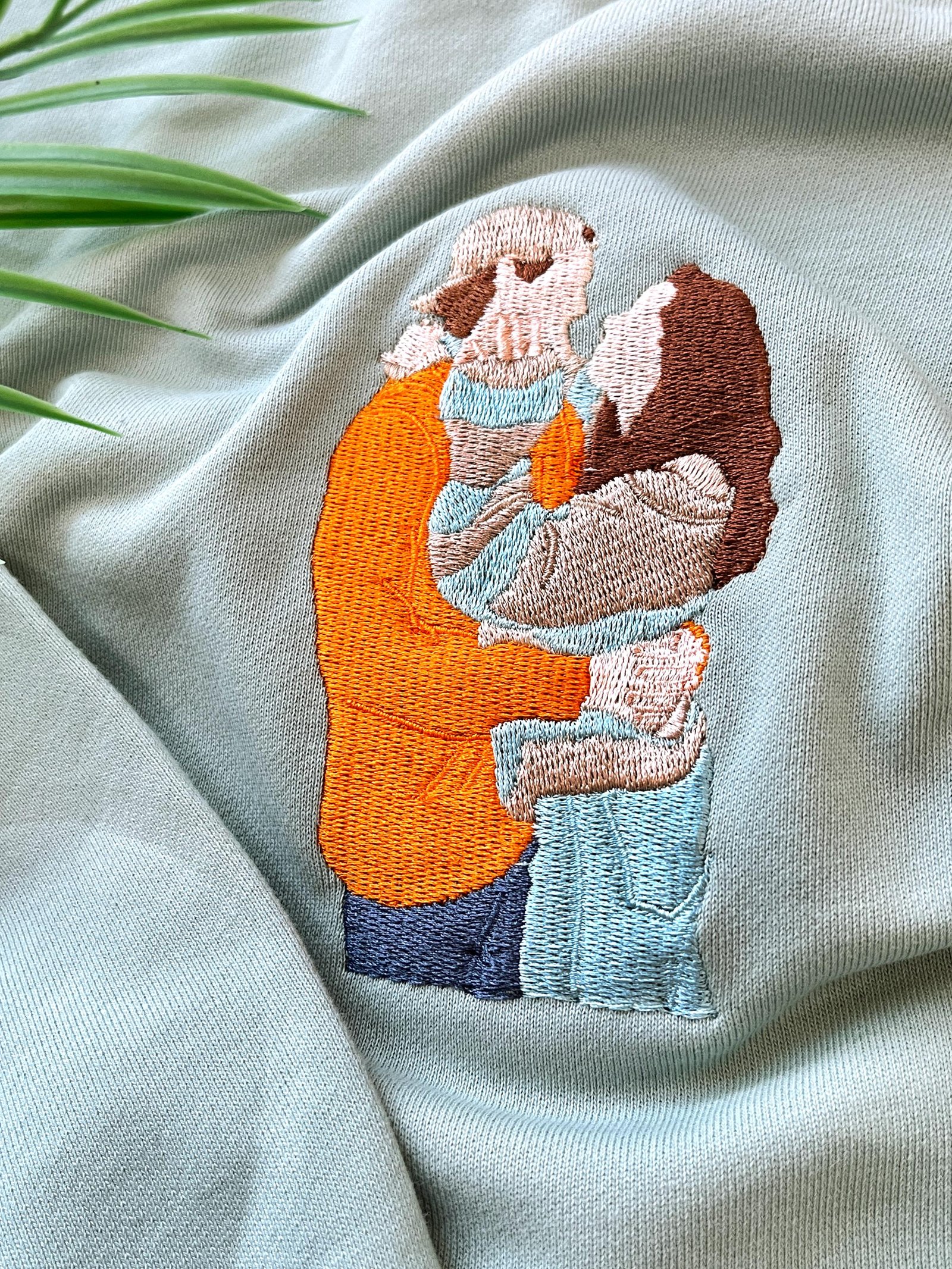 Embroidered Dad Portrait Sweatshirt - Image 4