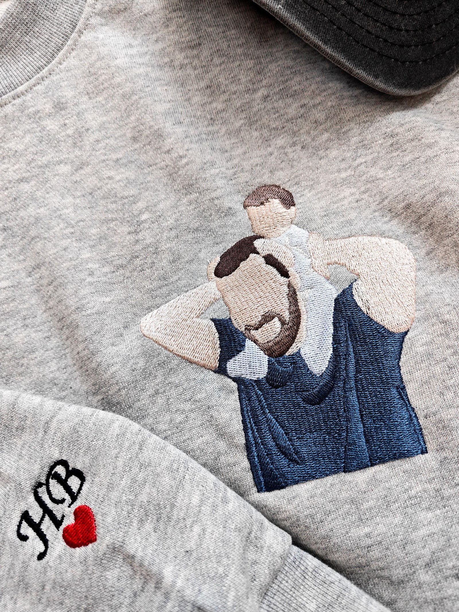 Custom Family Portrait Sweatshirt | Embroidered Photo Gift