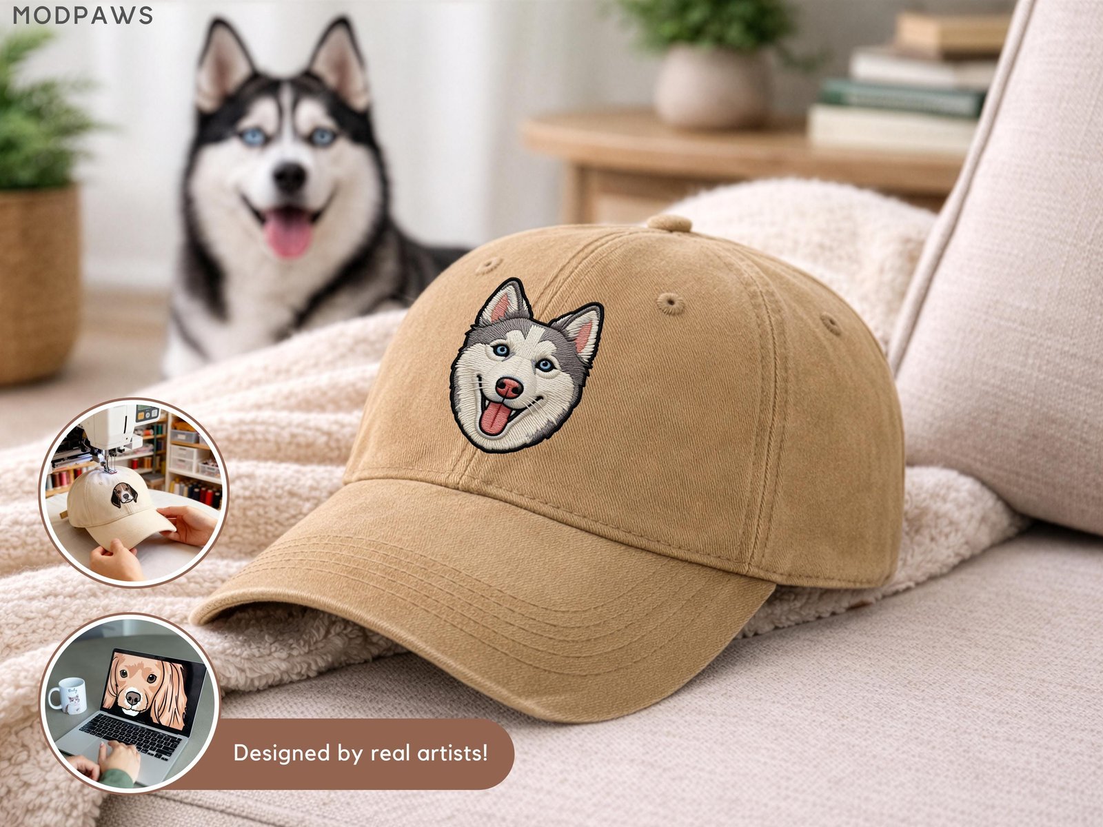 Custom Embroidered Pet Photo Dad Hat | Dog and Cat Baseball Cap - Image 17