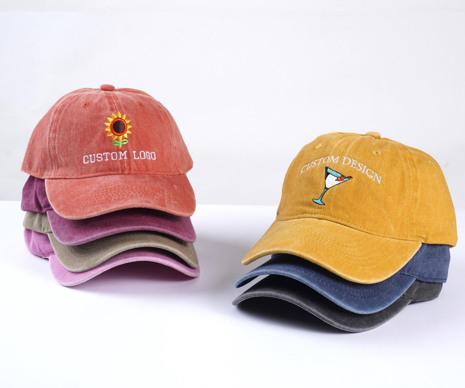 Custom Logo Embroidered Hat | Personalized Vintage Baseball Cap