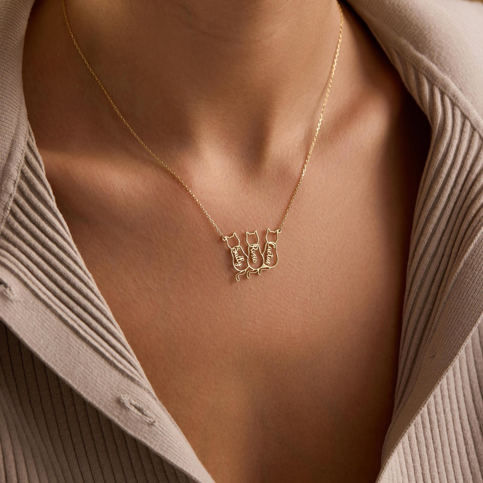 Dainty Cat Name Necklace | Cat Lover Minimalist Personalized Jewelry - Image 8