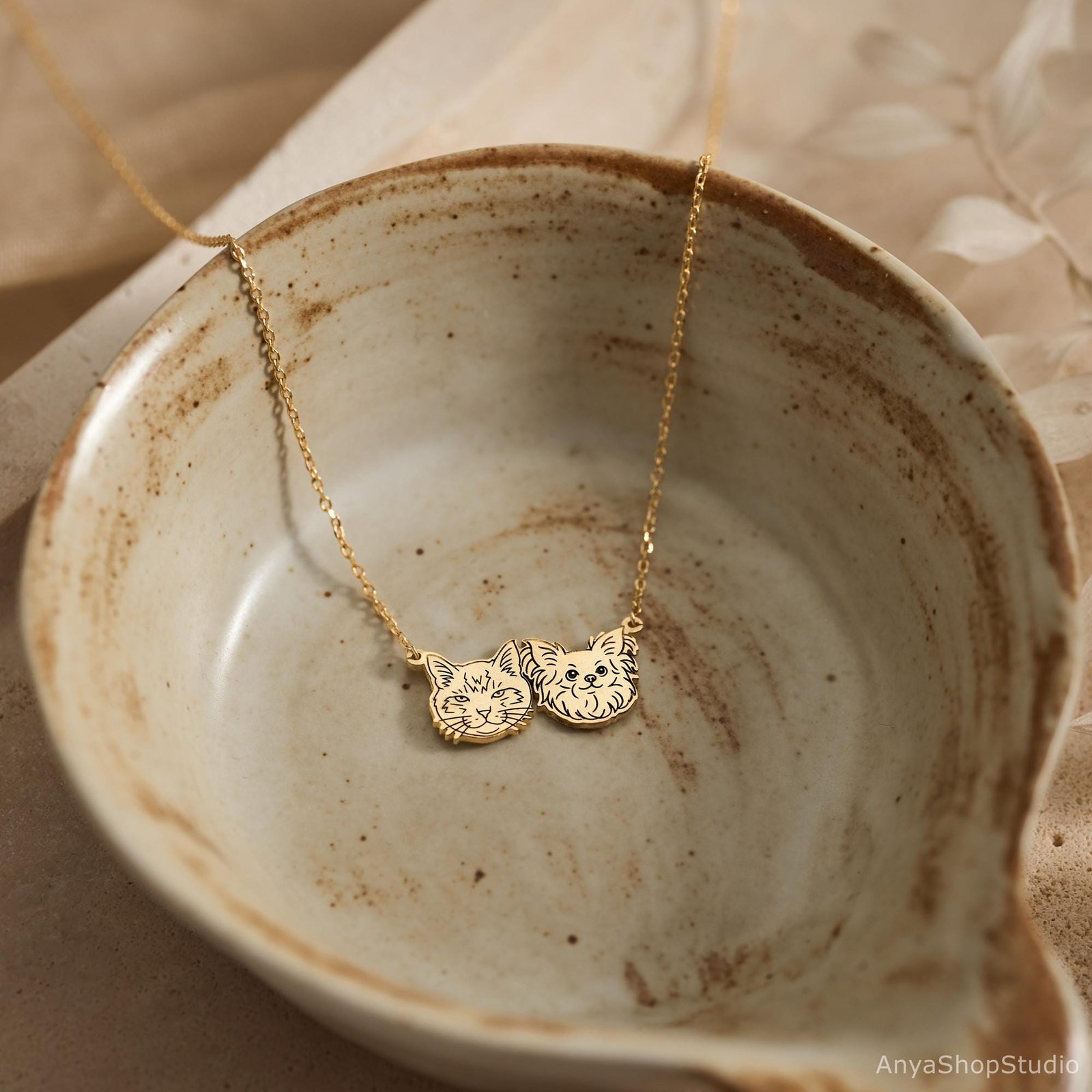 Custom Pet Portrait Necklace | Pet Memorial Jewelry Dog Cat Gift - Image 4