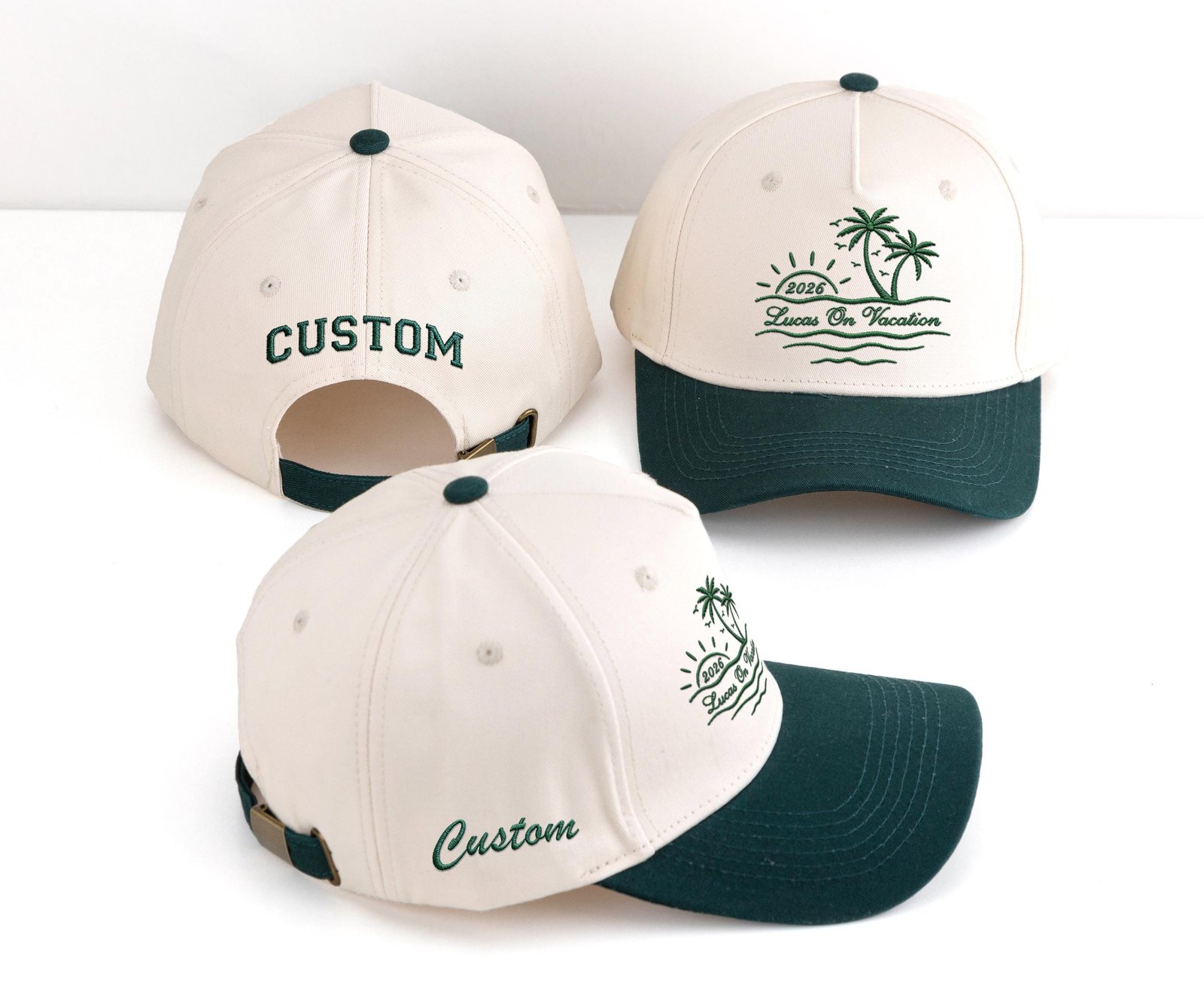 Personalized Text Embroidered Hat | Custom Trucker Cap Logo Design