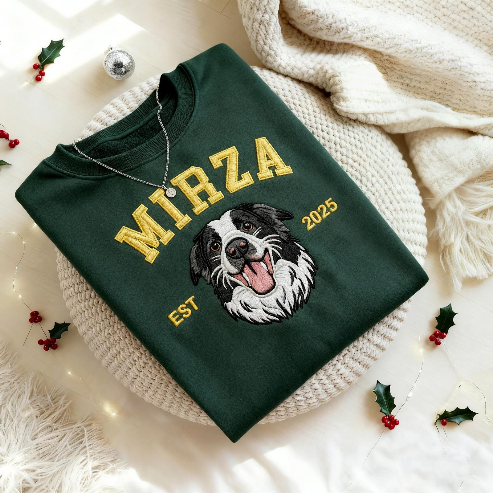 Pet Embroidered Sweatshirt - Embroidered Dog Hoodie - Image 5