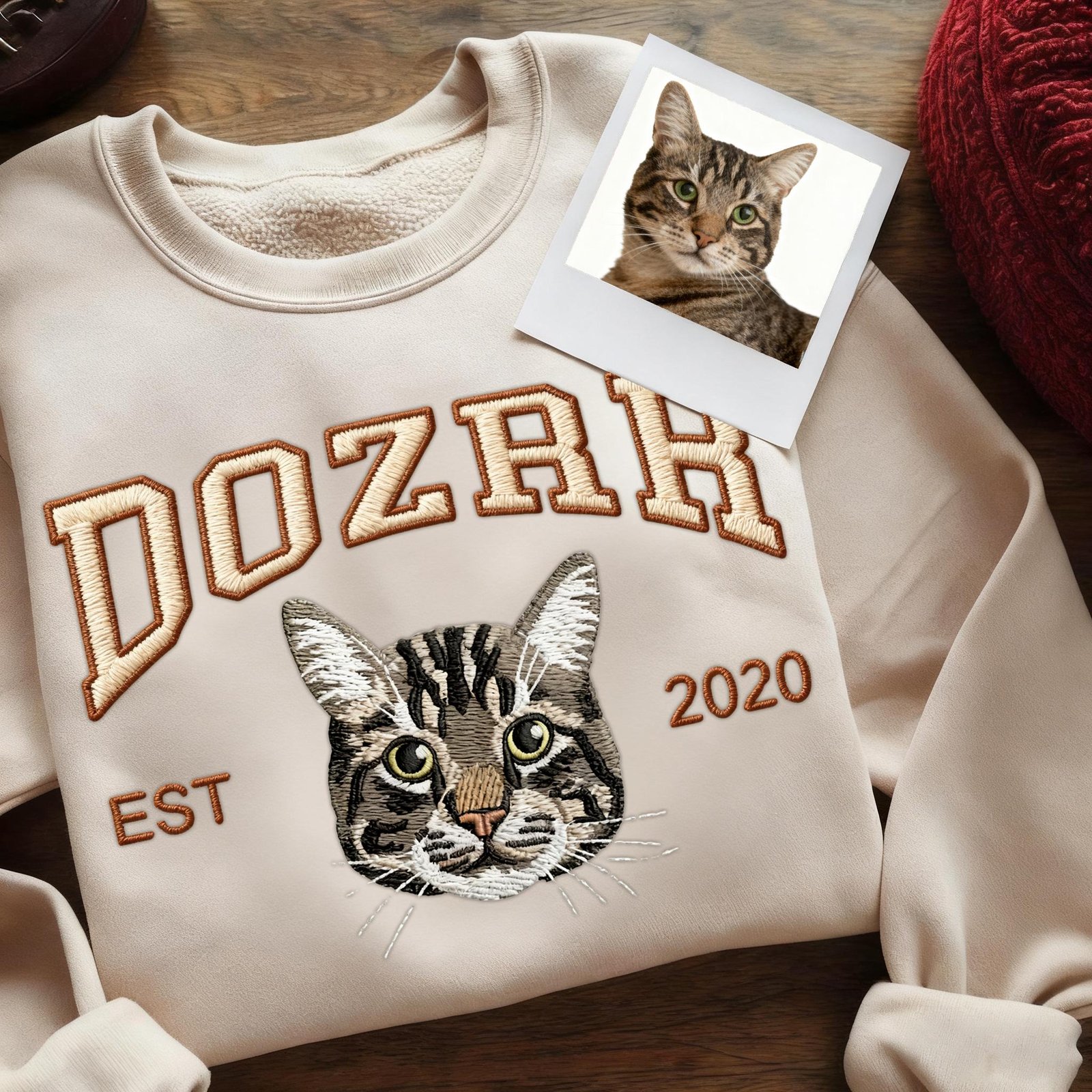 Pet Embroidered Sweatshirt - Embroidered Dog Hoodie - Image 6